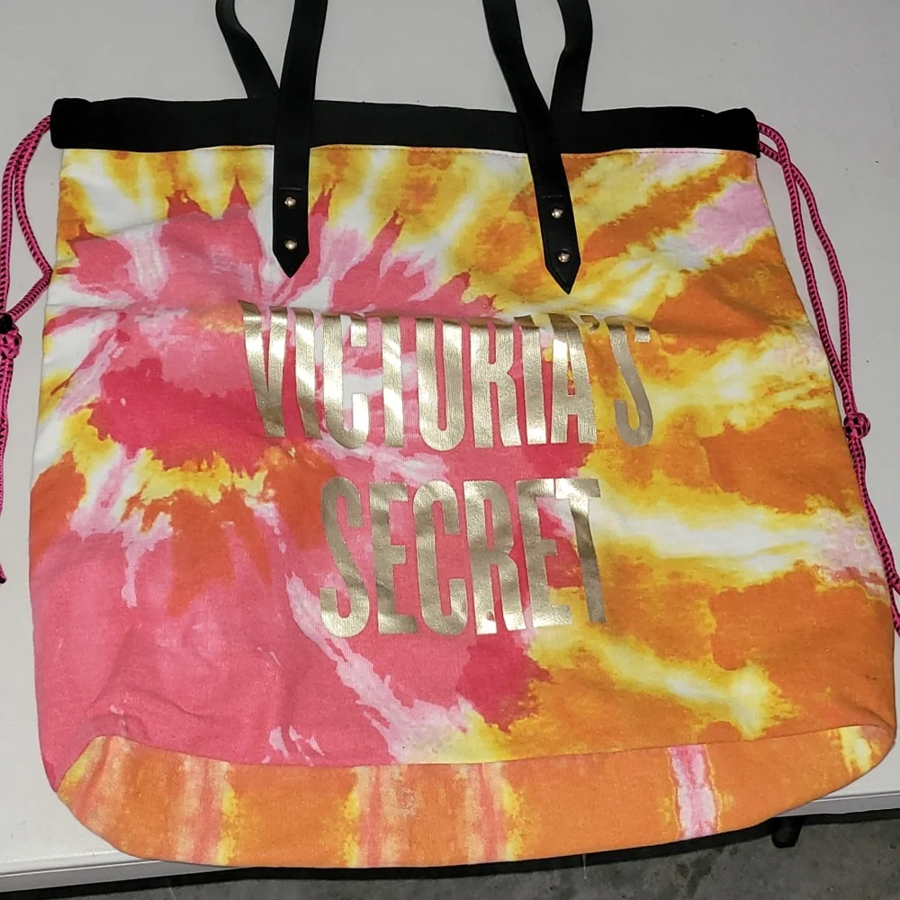 🧡Beautiful Tie dye VS tote bag🩷 # VICTORIA SECRET!!